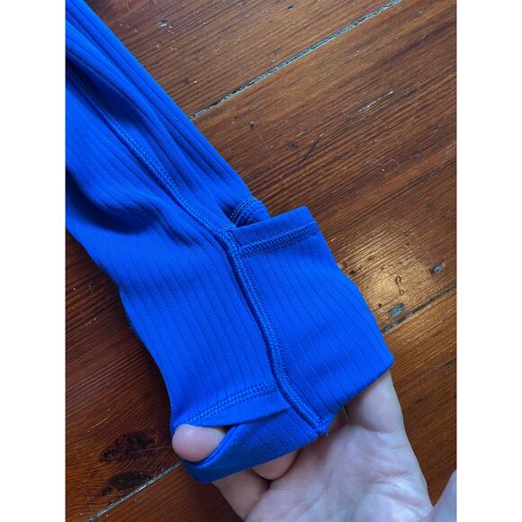 Lululemon It's Rulu Blue Cropped Half Zip Updated - Sz Med - Picture 8 of 11